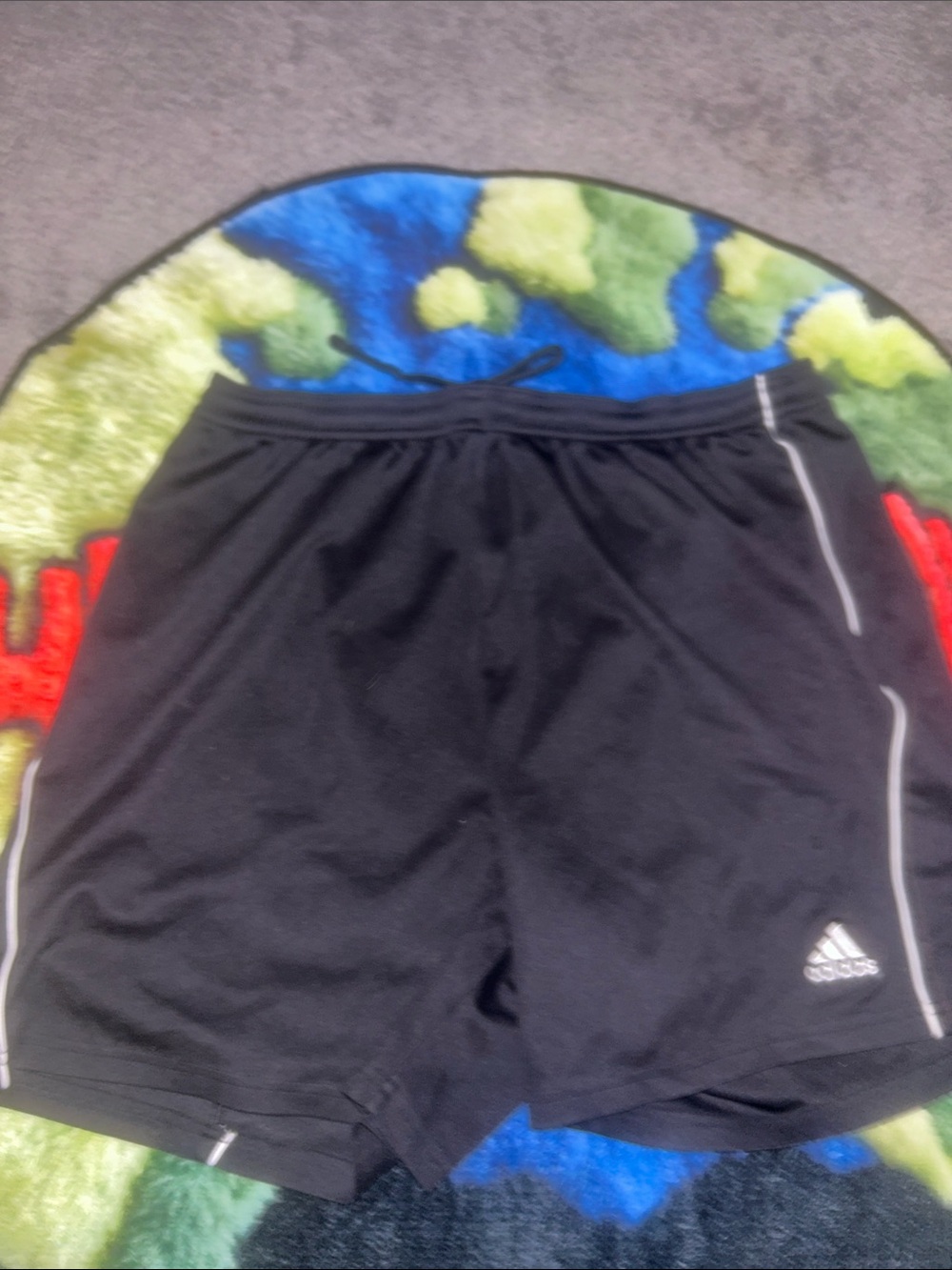 adidas Men’s Black Athletic Shorts with Reflective Trim
